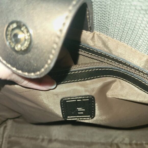 DVF Diane Von Furstenberg Tote Bag Olive Green and Brown - Picture 7 of 14